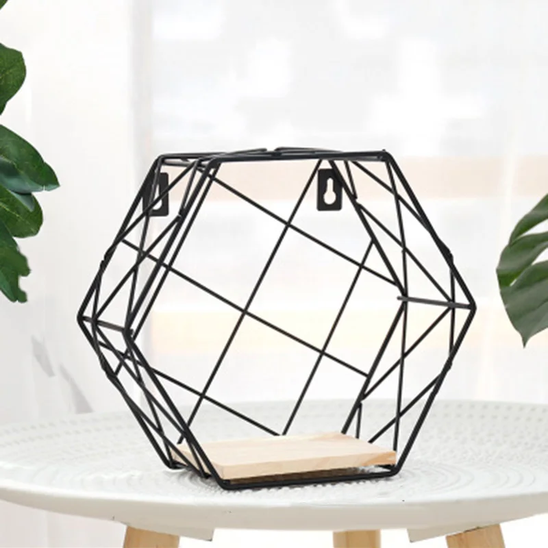 Настенная полка настенный Шестигранник 1 слой витрина креативный держатель