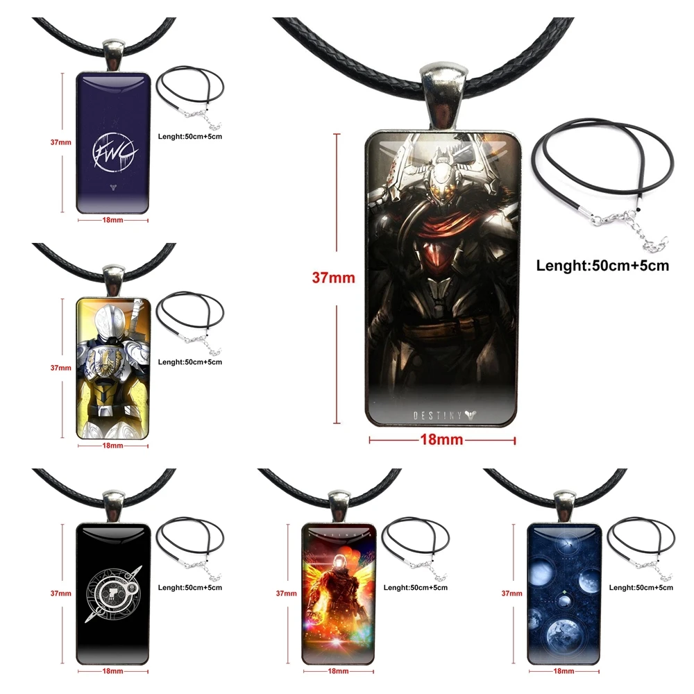Стильное ожерелье с длинной цепью прямоугольное ювелирные изделия Destiny Gamer