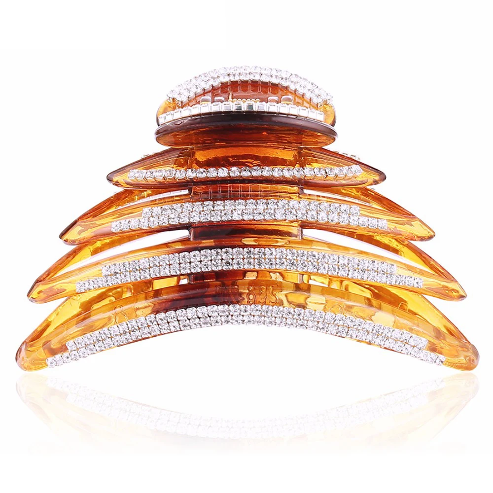 Модные женские большие Когти для волос женщин черные/коричневые шпильки