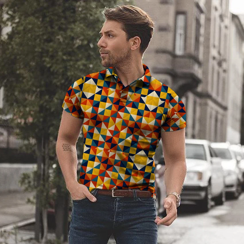 

2021 summer new 3D plaid t-shirt men and women Fashion 3D t-shirt short sleeve hip hop cute t-shirt Harajuku