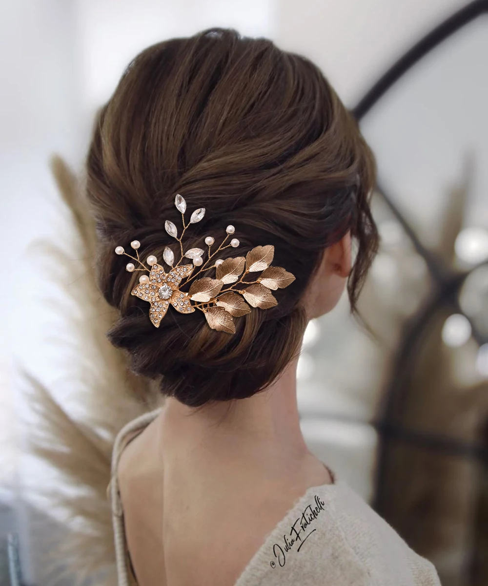 

AMORARSI HP307 Wedding Hair Accessories Bridal Headdress Women Jewelry Tiara Bride Hair Ornament Headwear with Comb Headpieces