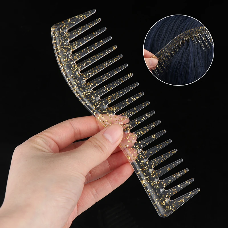 1 шт широкий зуб акулы расческа для вьющихся волос парикмахерские Массажная