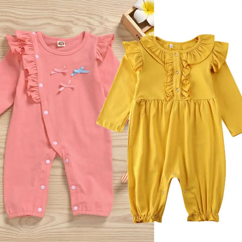 PUDCOCO Одежда для новорожденных маленьких мальчиков и девочек с длинными рукавами