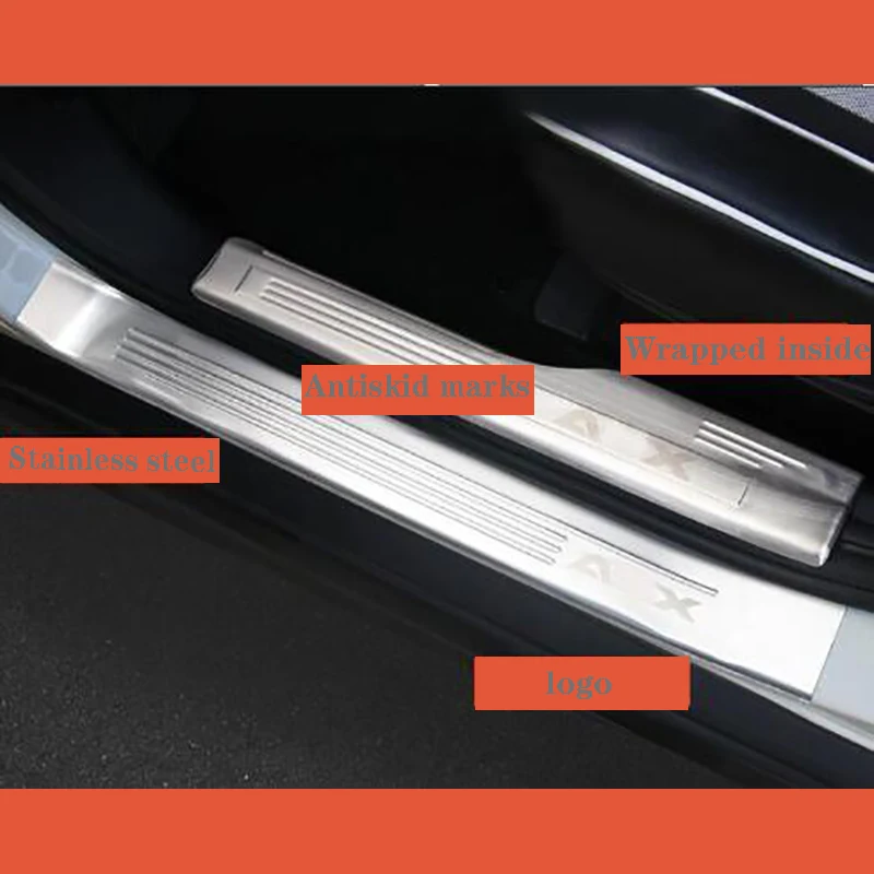 

Free shipping Car accessories Stainless Steel scuff plate door sill For Mitsubishi ASX 2013-2018
