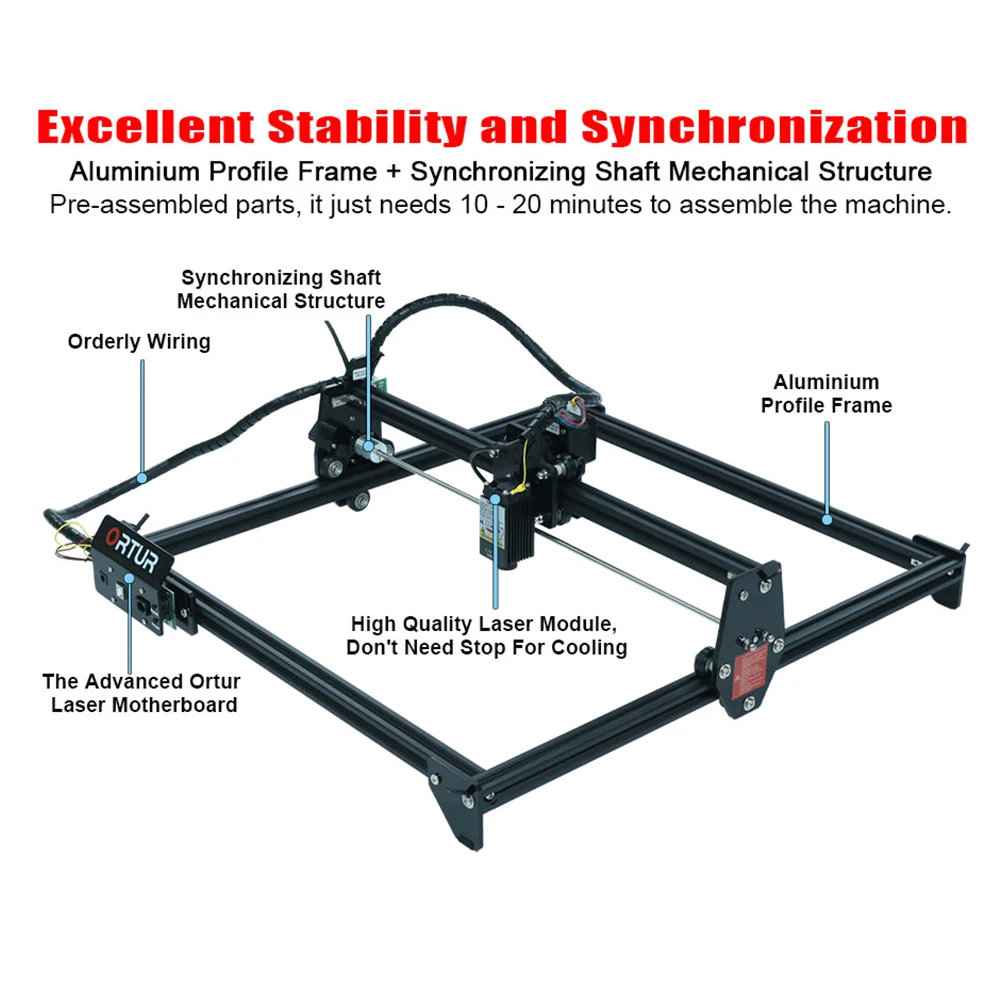 Лидер продаж лазерный гравировальный станок Ortur Настольный с ЧПУ для гравировки
