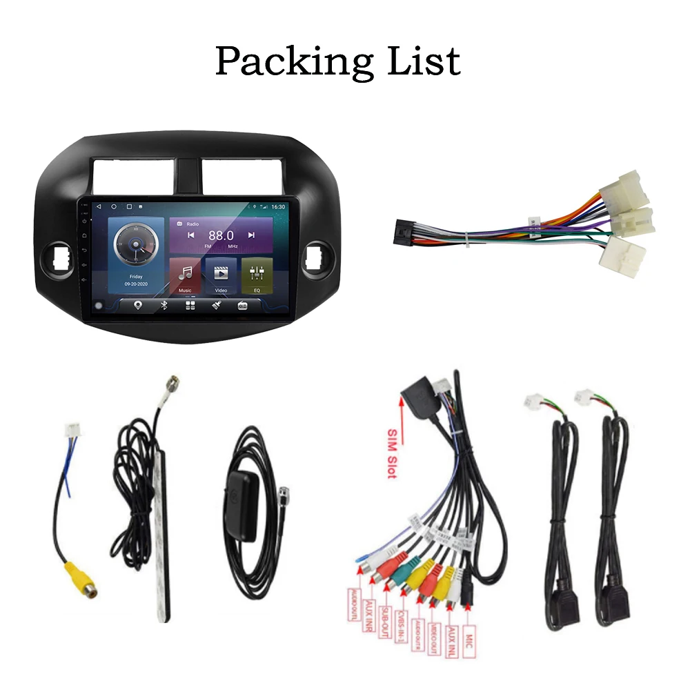 

QNavi 8-Core Android 10.0 Car Tape Recorder Autoradio For Toyota RAV4 3 XA30 2007-2012 AI Voice Control Rear View Camera DSP RDS