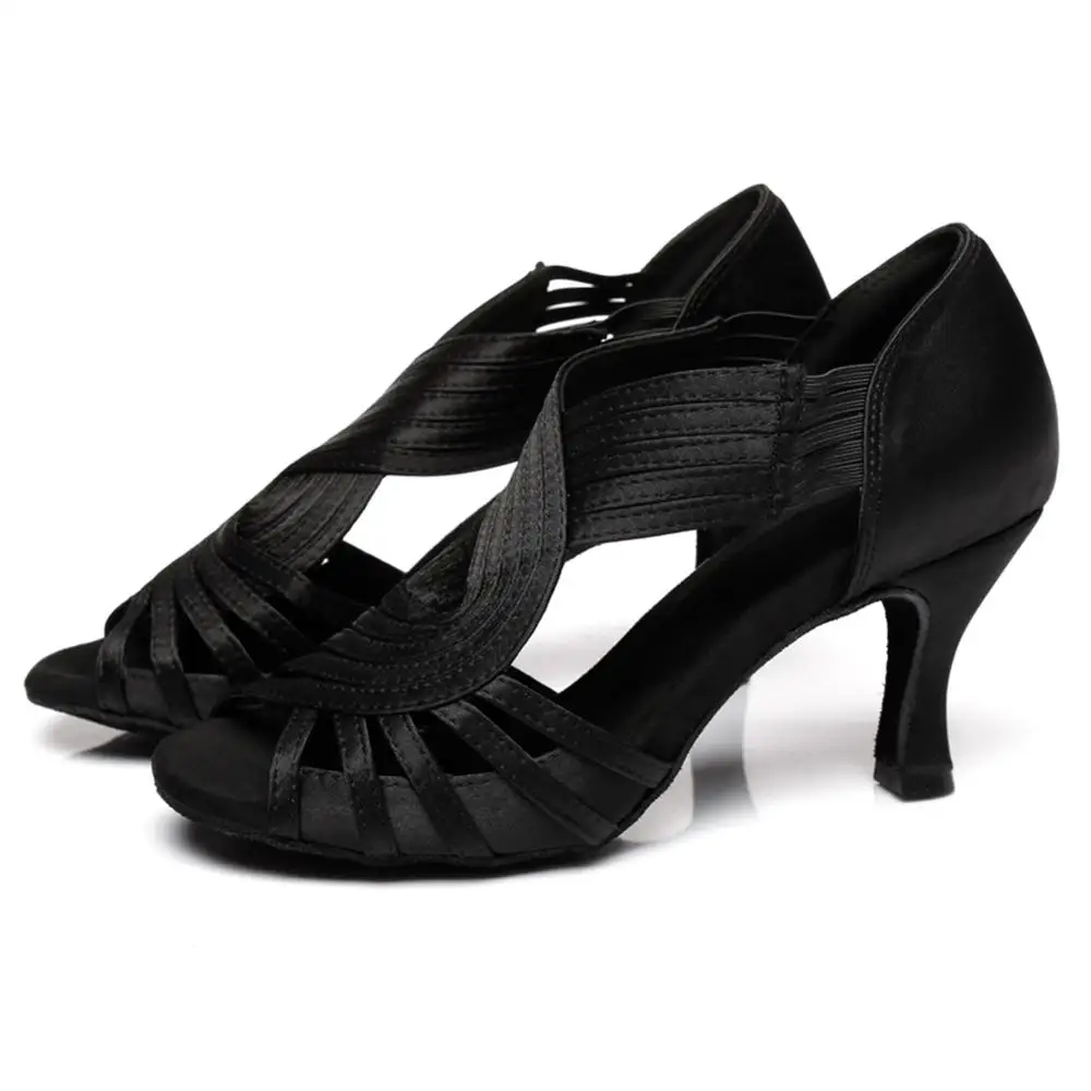 Brand New HROYL Women Latin dance shoes For Girls ladies Ballroom Tango Heeled Dancing Shoes 10/8.5/7.5CM Heel Salsa wholesales