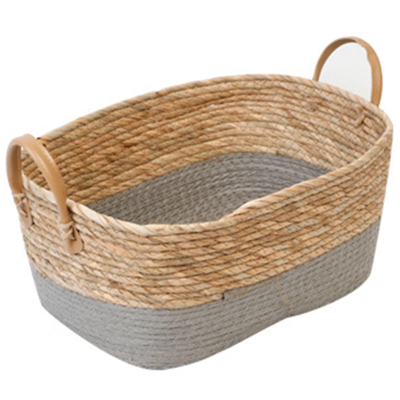 

1Pcs Household Wicker-Woven Basket Dessert Storage Basket For Home Storage