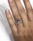 Оригинальное твердое кольцо из стерлингового серебра 100% пробы для женщин, простой овальный бриллиант, тонкое кольцо с белым топазом, ювелирное изделие