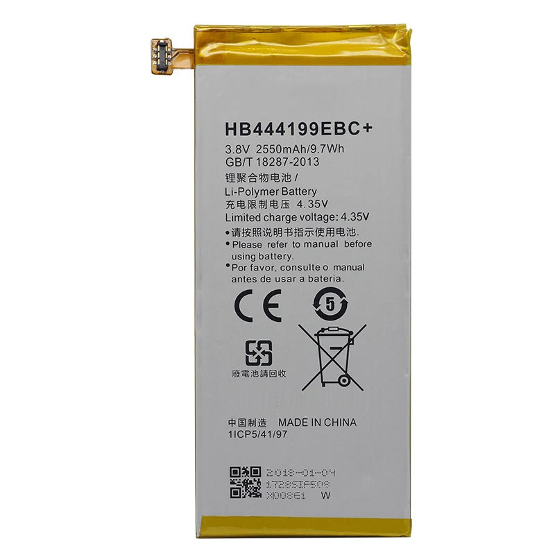 Запасная батарея QrxPower 2550 мАч HB444199EBC + для Huawei Honor 4C C8818 CHM CL00|Аккумуляторы мобильных