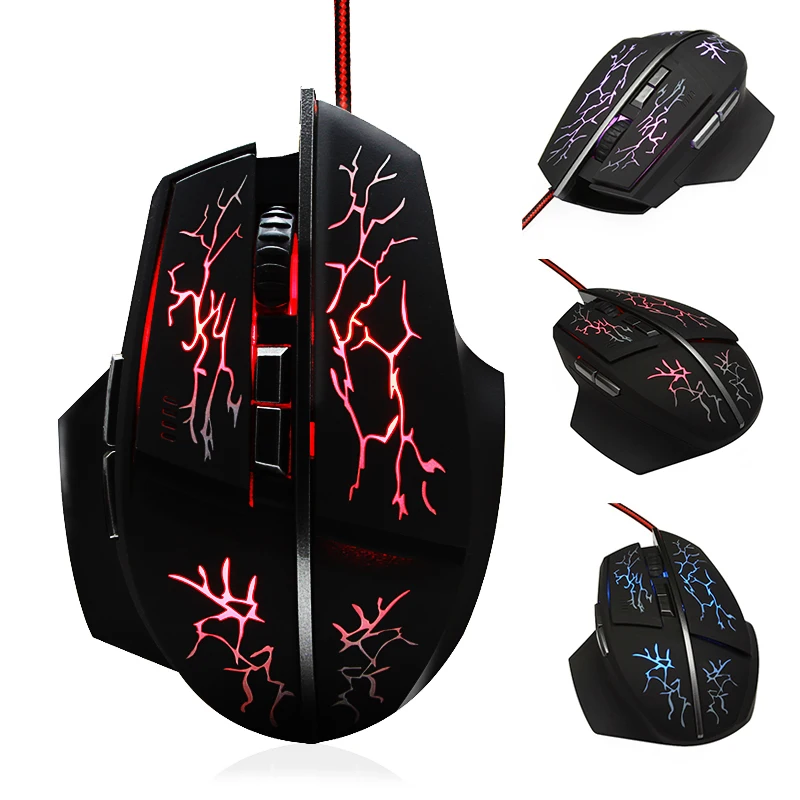 CHYI Проводная игровая мышь 1600 dpi USB оптическая компьютерная мышь Эргономика 6 кнопок игровая мышь с светодиодный подсветкой для Overwatch ноутбука