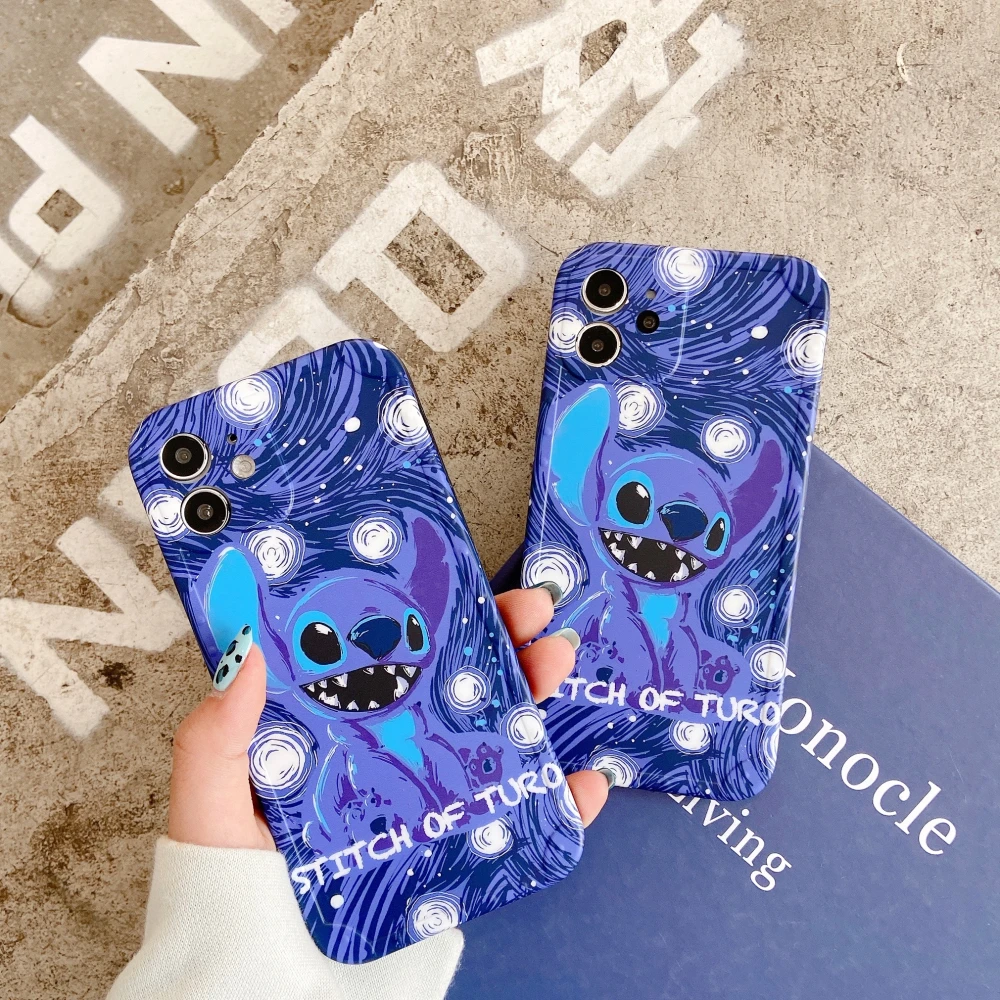 

Oil painting cartoon starry sky for iPhone 7 7p 8plus 12pro 12Promax x xs xr xsmax 11promax Straight edged soft back cover