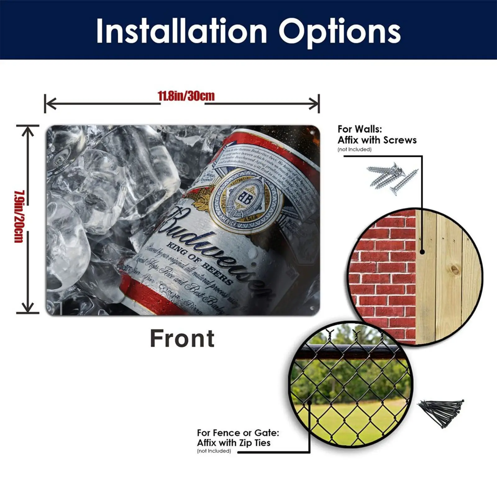 

Budweiser Wall Metal Poster Retro Plaque Warning Tin Sign Iron Painting Decoration Hanging Crafts Bar Pub Home Alihause Decor