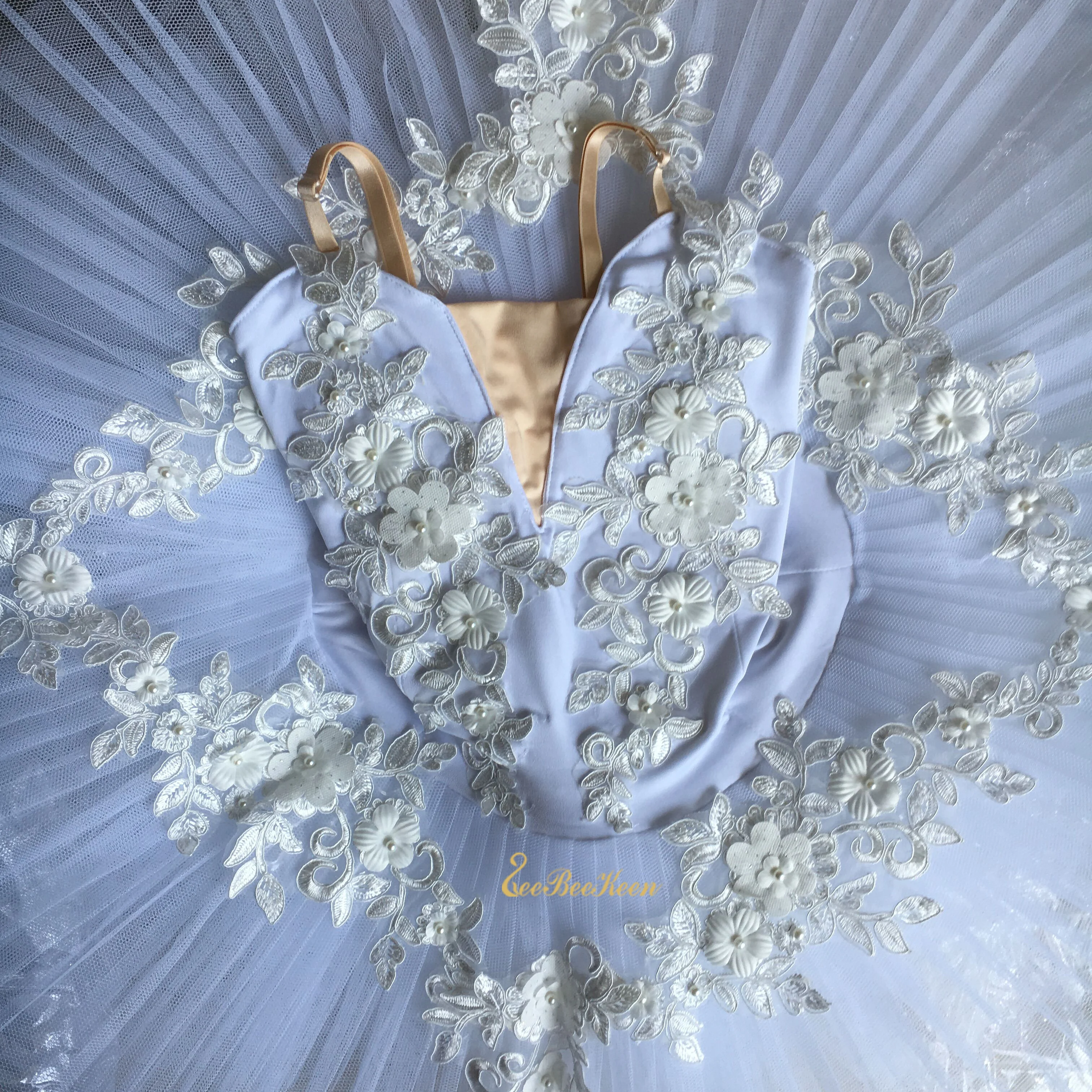 Женское балетное платье с белым лебедем озером и цветами танцевальное