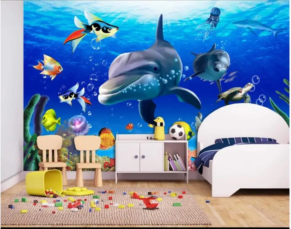 Пользовательские фото обои для стен 3 d средиземноморские фантазия подводный мир