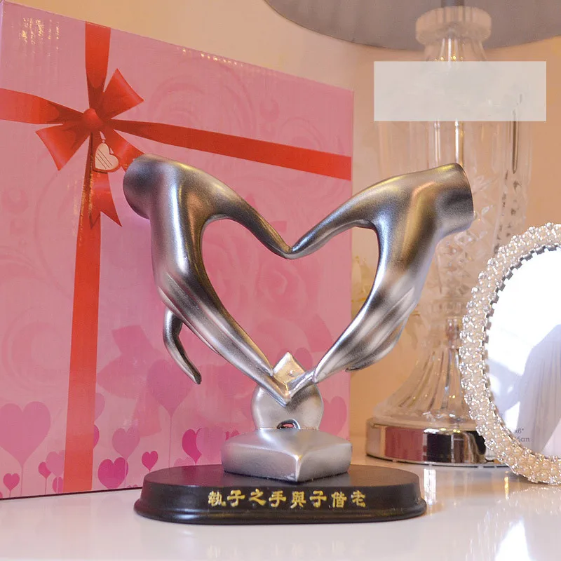 Распродажа ручная статуэтка в форме сердца Художественная Скульптура ремесло