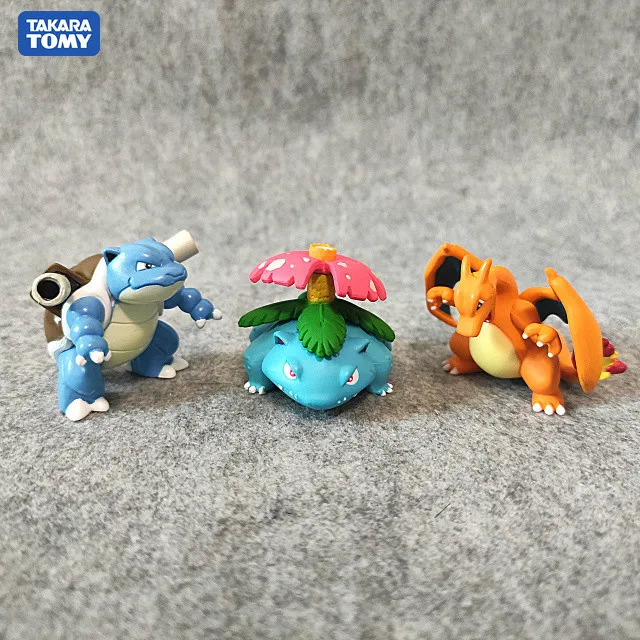 2 5 4 см TAKARA TOMY Pokemon Greninja Charmander Squirtle Bulbasaur pikachu Аниме фигурки Модель игрушки для