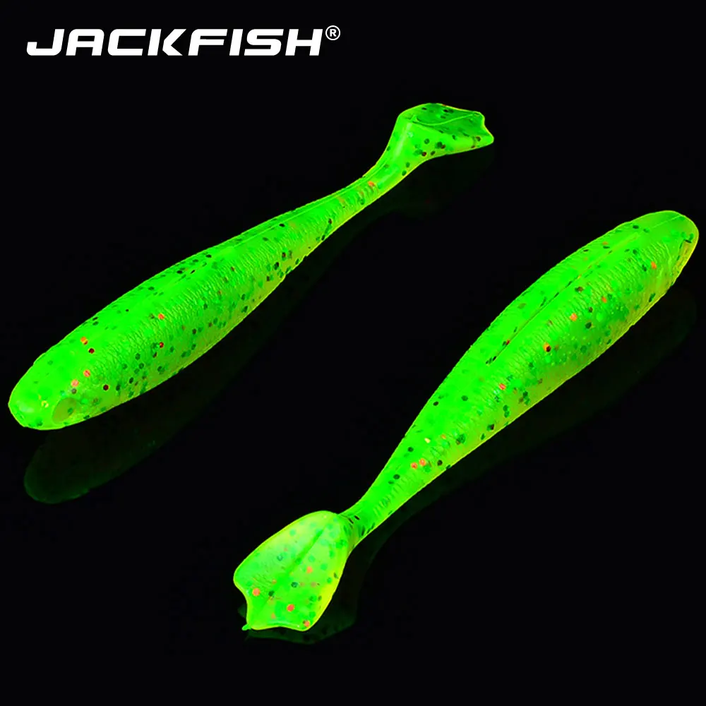 JACKFISH 10 шт./лот мягкие приманки 7 см/2 г см/6 ручная работа Т-образный хвост