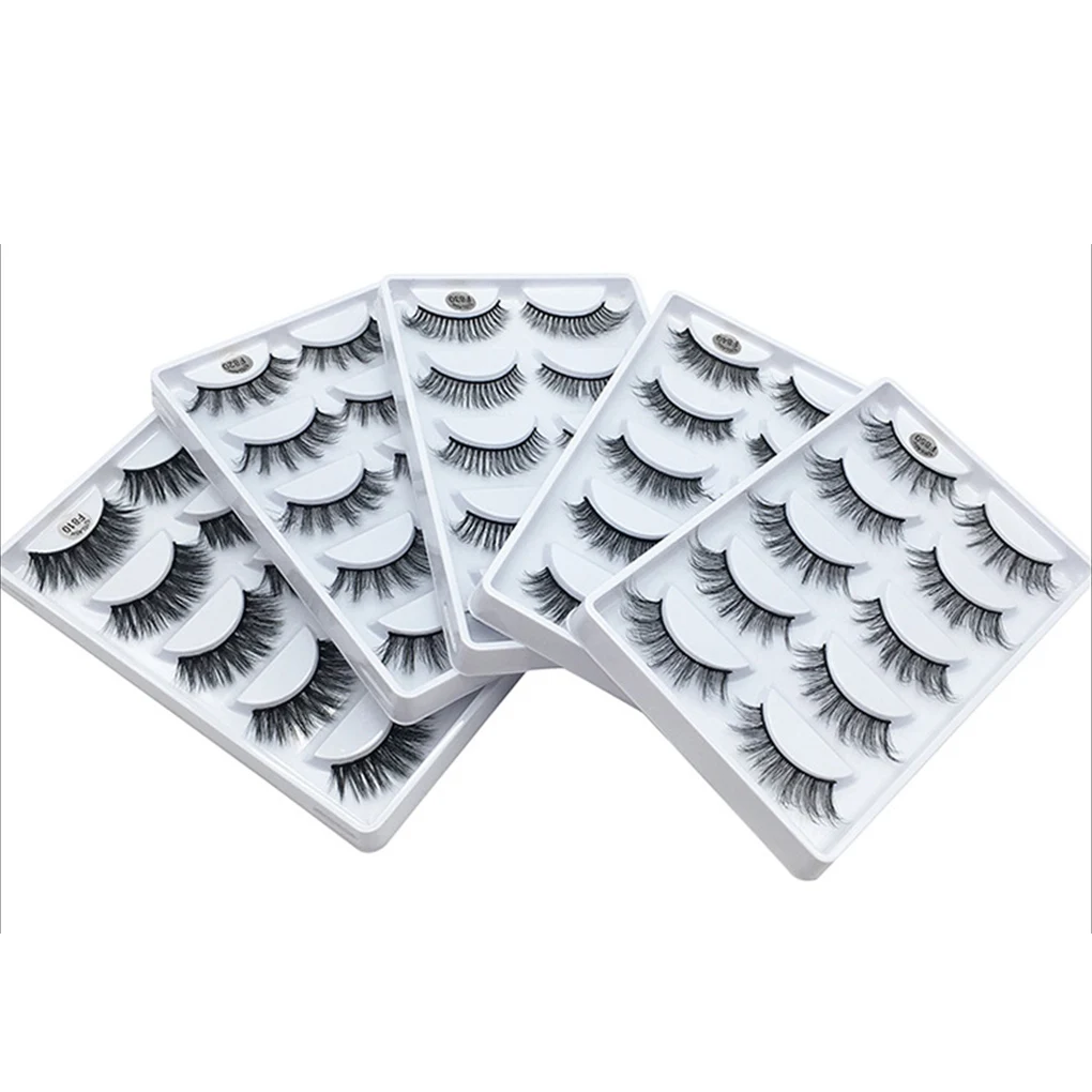 

5 Pairs 3D Mink Lashes Natural False Eyelashes Dramatic Volume Fake Lashes Makeup Eyelash Extension Silk Eyelashes