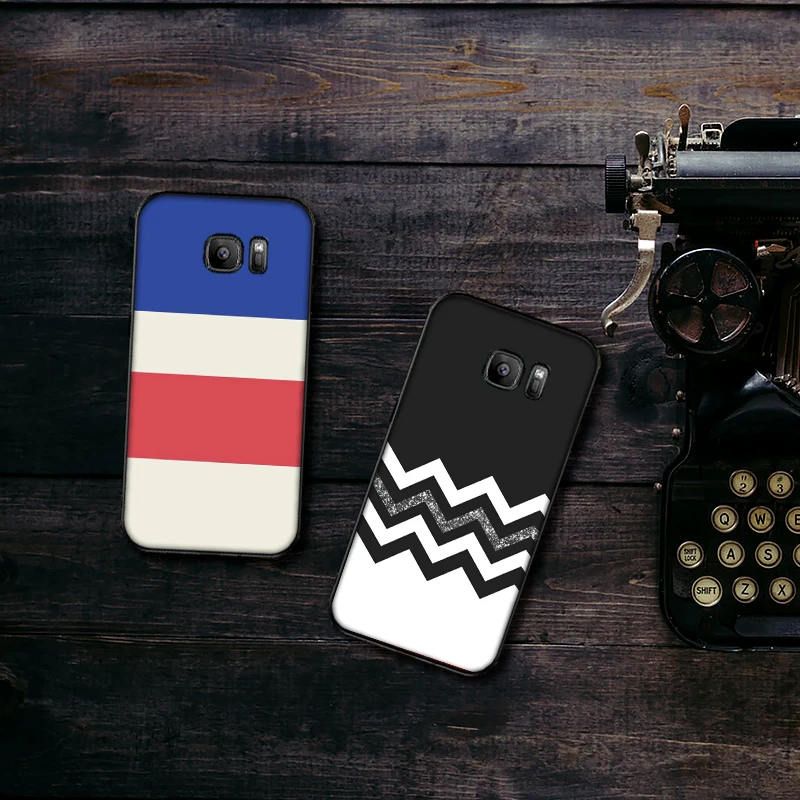 В виде геометрических фигур Мягкий силиконовый чехол для телефона samsung A3 4 5 6 Plus 7 8