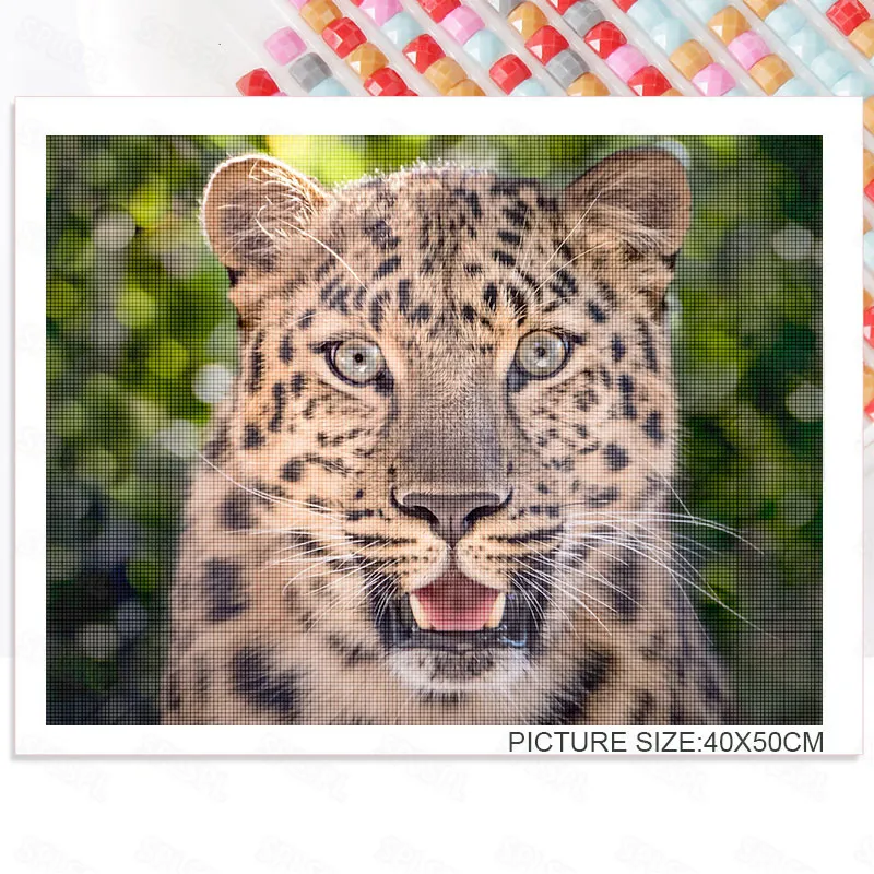 

Diy Diamond Painting Modern Wild Animals Leopard Cheetah Leopard Unique Corridor Porch Mural Living Room Bedroom Painting