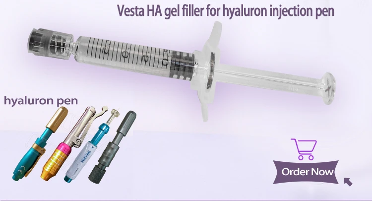 Vesta Горячая гиалуроновая инъекционная Ручка иглы бесплатно для инъекции кислоты для наполнителя губ и морщин