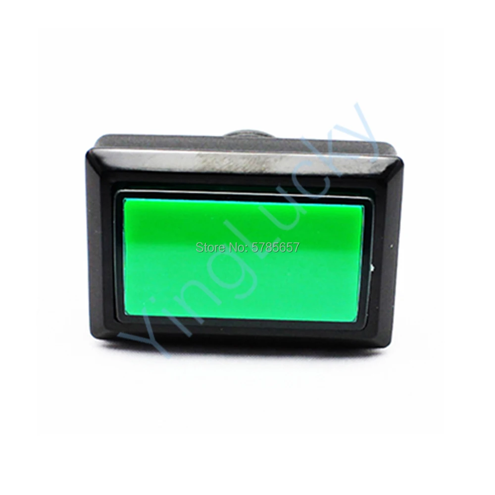 Светодиодная аркадная Кнопка 50*33 мм прямоугольная с подсветкой 5 цветов на выбор