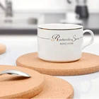 6 шт.Партия натуральная пробковая подставка, термостойкая подставка для чашки, кружки, кофейного чая, горячая подставка для обеденного стола, кухонные аксессуары