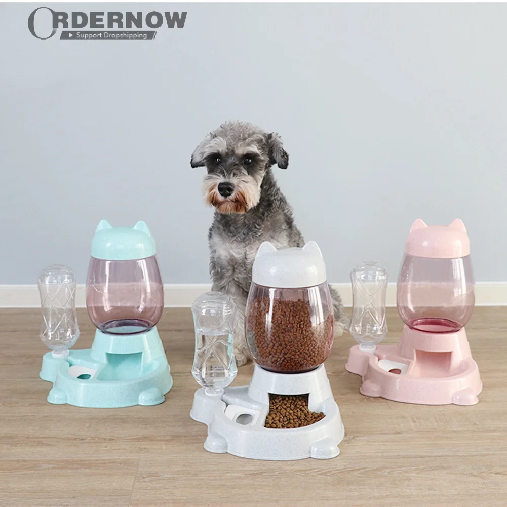 

Simple Pets Water Food Dispensers Adopting Gravity Antioverturning Cat Automatic Feeders Detachable Pet Feeding Container
