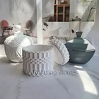 Круглый ящик для хранения эпоксидная смола силиконовая форма ручной работы гипсовый подсвечник форма бетонный цветочный горшок контейнеры формы