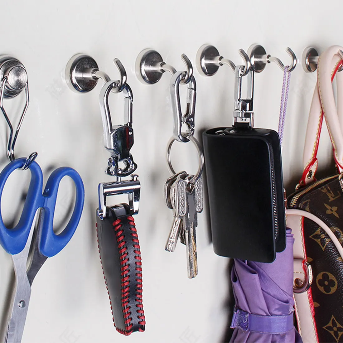 

Strong Magnetic Hooks Heavy Duty Wall Hooks Hanger Key Coat Cup Hanging Hanger for Home Kitchen Storage Organization