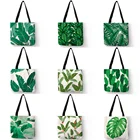 Женская Повседневная сумка через плечо, суперсвежая стильная тропическая зеленая сумка с рисунком растений, легко носить с собой