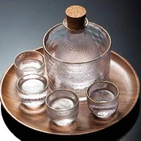 japanese hip flasks set glass wine warmer jug home alcohol bottle cup sets