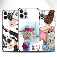 quakeproof case for apple iphone 13 12 mini 11 pro 7 xr x 6 6s xs max 5 5s 8 plus se soft fasion girl phone cover