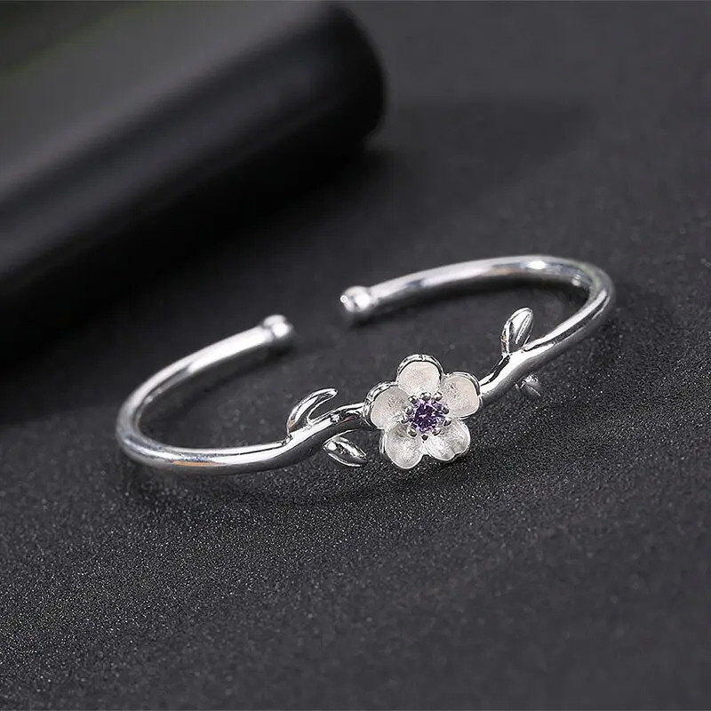 

bracelet zircon female cherry blossom jewelry gift