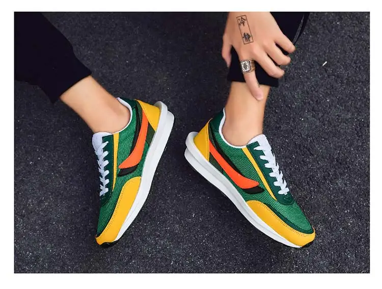 Дизайнерские кроссовки LDWAFFLE/SACAI; мужские и женские кроссовки; роскошные кроссовки для бега; дорожные кроссовки; цвет оранжевый, белый
