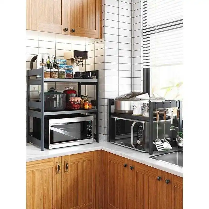 

Scolapiatti Rangement Cuisine Organisateur Adjustable Microwave Shelf Cocina Organizador Mutfak Kitchen Storage Rack Holder