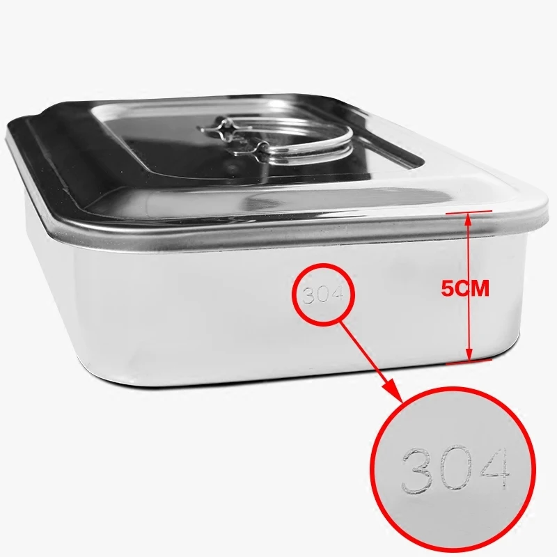 304 толстый лоток для стерилизации из нержавеющей стали квадратная пластина без