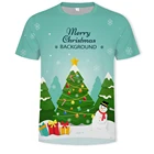 2021 рождественские Модные мужские футболки с 3d принтом Санта с коротким рукавом для мальчиков и девочек детские подарки повседневные свободные футболки большого размера