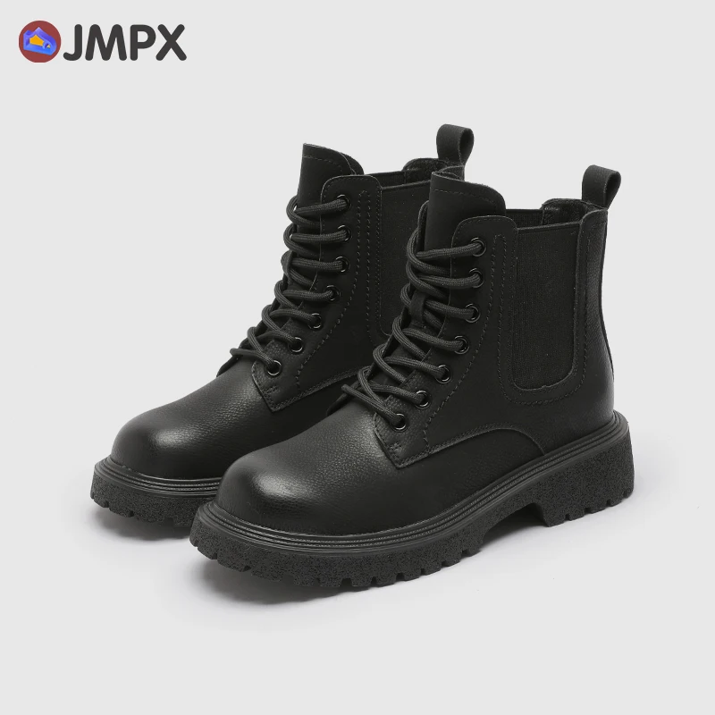 

JMPX 2022 новые Брендовые женские ботильоны из коровьей замши на шнуровке на платформе с молнией женская обувь модные женские осенние ботинки в...