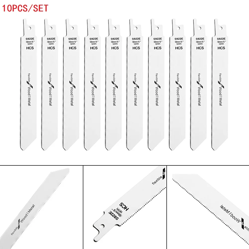 

10pcs Reciprocating Saw Blade Cutter Power Tool Accessories For Metal Pipe Wood PVC pipe Cutting For Bosch Dewalt Makita