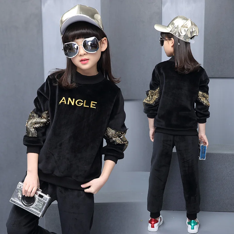 

Kids Girls Spring Autumn Set 2020 Latest Girl Sports Set Christmas Children Clothing Set Fashion Girls Clothes 4 6 8 10 12 Years