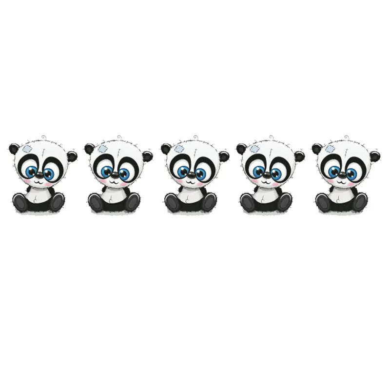 

Iron On Cute Animal Patches For Kids Clothing DIY T-shirt Applique Heat Transfer Vinyl Stickers Panda Koala Patch Thermal Adhes