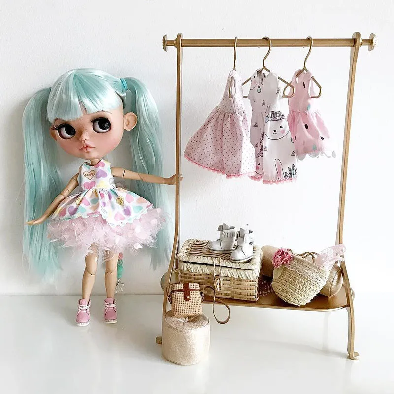 

Aizulhomey Metal Doll Hangers Clothes Support Mouse Dollhouse Furniture 1/12 1/4 OB11 BJD Lol Blyth Accessories Play House Toys