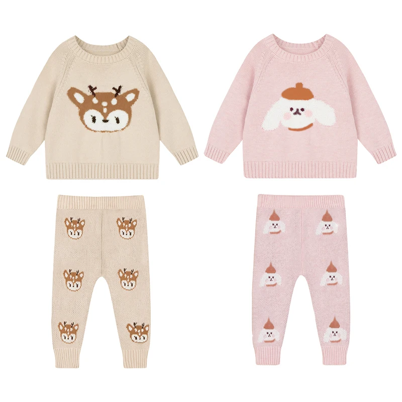 

Baby Boy Girl Clothes Sets Spring Autumn Newborn Baby Girl Clothing Christmas Tops + Pant Outfits Baby Knit Sweater Baby Pajamas