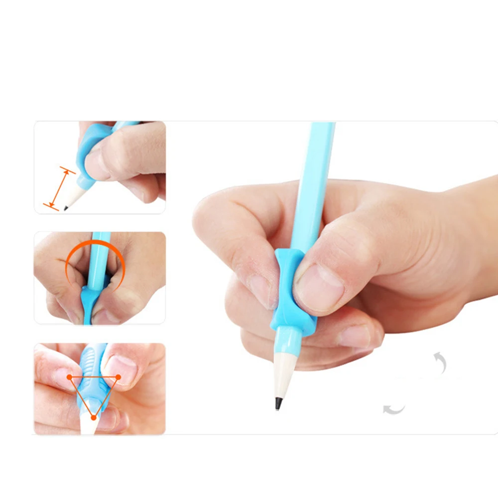 

Детский держатель для карандашей 2021 2 шт./компл., силиконовые Эргономичные инструменты для коррекции осанки двумя пальцами, рукоятка для кар...