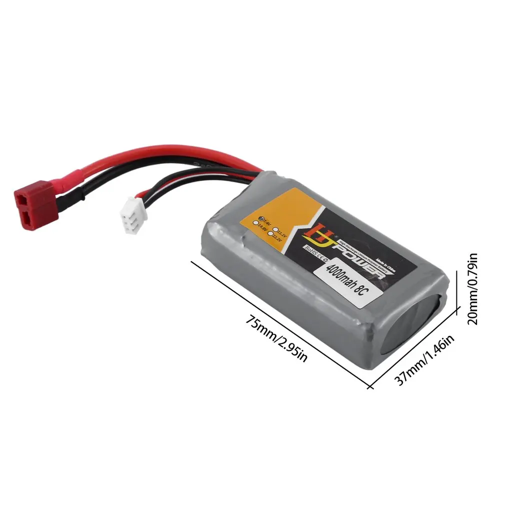 

4000mAh 2S 7.4V 8C Lipo Battery Blance Plug Connector For Jumper TX16s TX18s RC Radio Transmitter RC Spare Parts