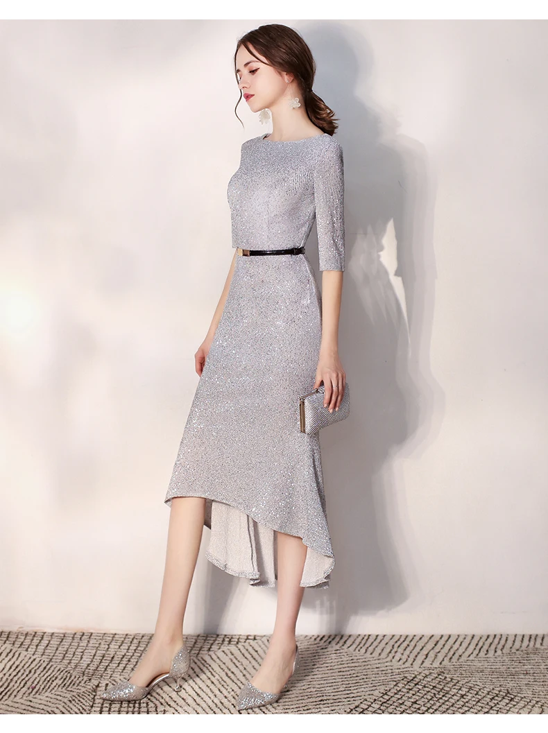 Платья для встречи выпускников 2019 сексуальные платья ниже колена с бисером