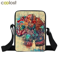 elephant mandala messenger bag girl clutch women crossbody bag female handbag student small satchel casual shoulder bags bookbag