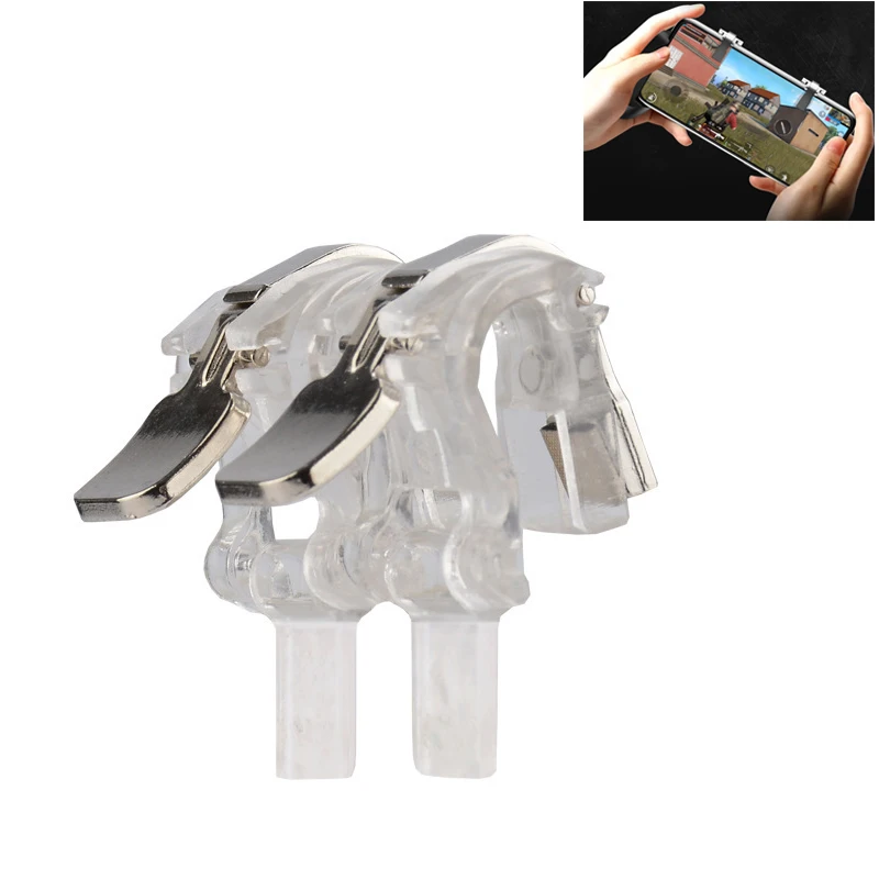 Mobile Phone Game Joystick Trigger Controller 2Pcs For iPhone Android L1 R1 Shoot Fire Button PUBG Aim Key Smartphone | Электроника